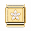 Charm Flor Plateada