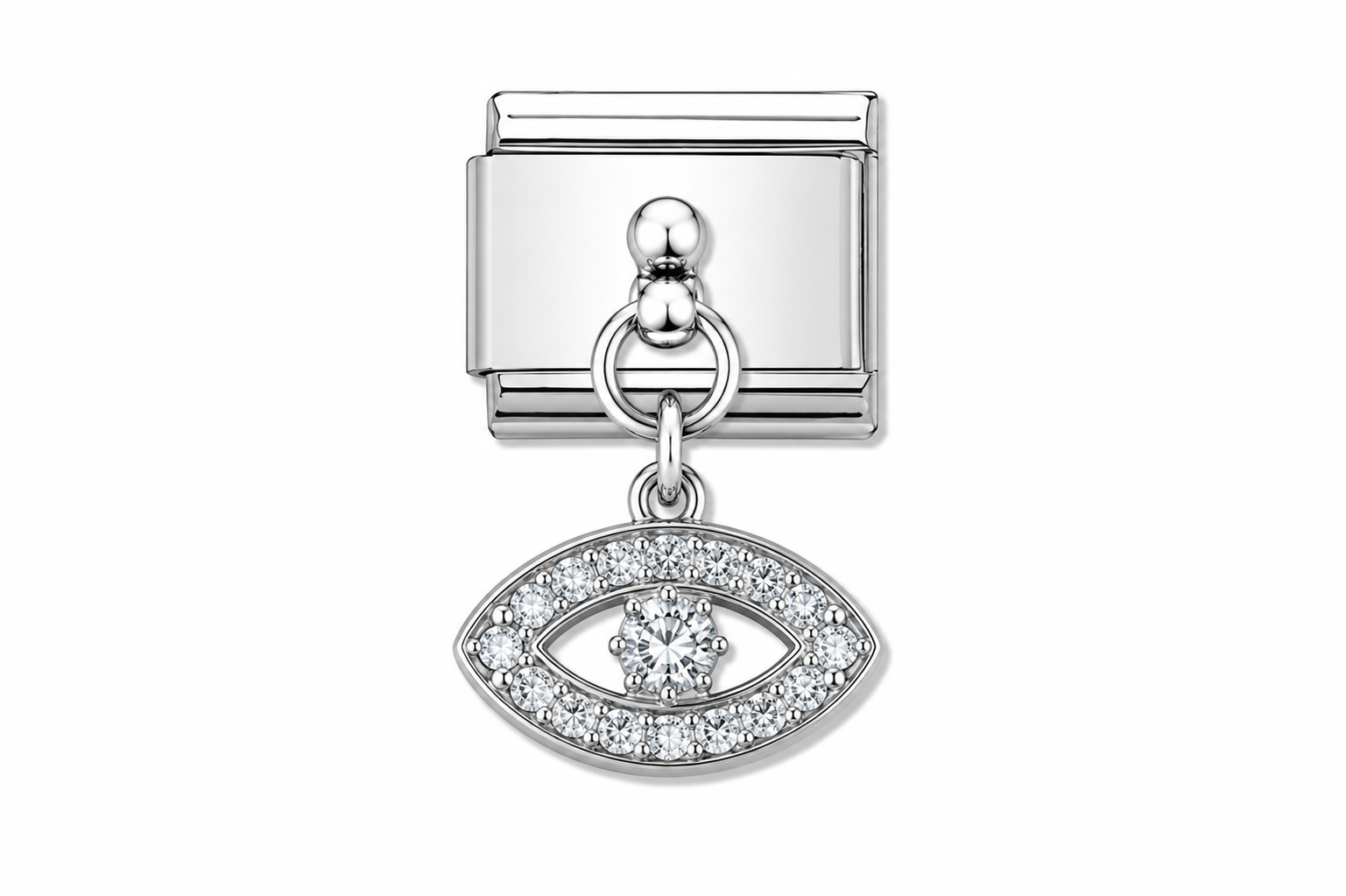 Charm Colgante Ojo Plateado